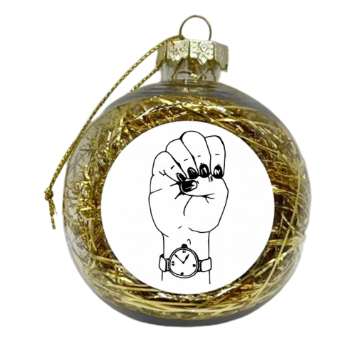 E - xmas bauble by mindy nettles