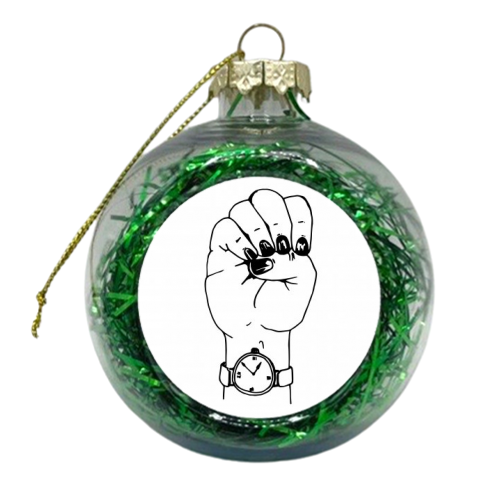 E - xmas bauble by mindy nettles