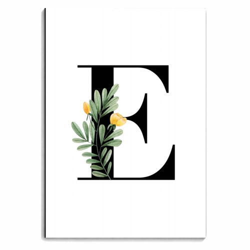 E Floral Letter Initial - personalised A4, A5, A6 notebook by Toni Scott
