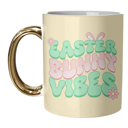 Easter Bunny Vibes - unique mug by Amy Farmer