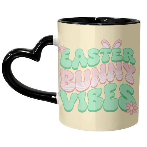 Easter Bunny Vibes - unique mug by Amy Farmer