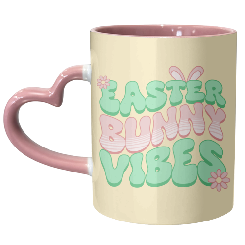 Easter Bunny Vibes - unique mug by Amy Farmer