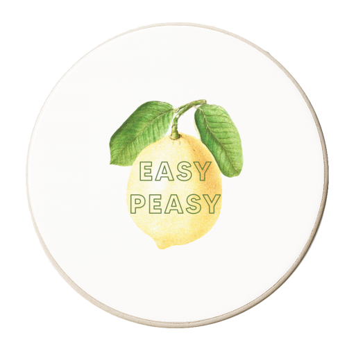 Easy Peasy - personalised beer coaster by The 13 Prints