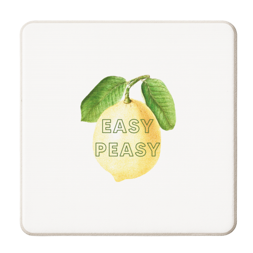 Easy Peasy - personalised beer coaster by The 13 Prints