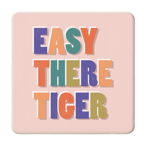 EASY THERE TIGER - personalised beer coaster by Ania Wieclaw