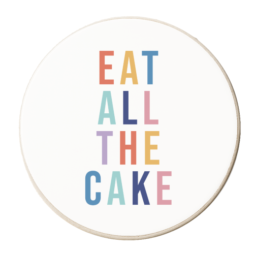 Eat All The Cake - personalised beer coaster by Kind of Simple Designs