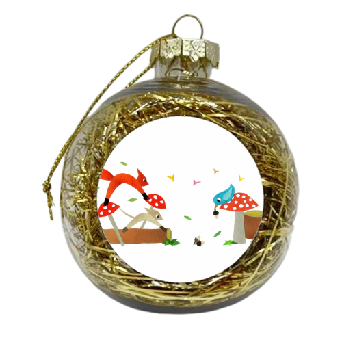 Eat and Run - xmas bauble by Natalie Stoten