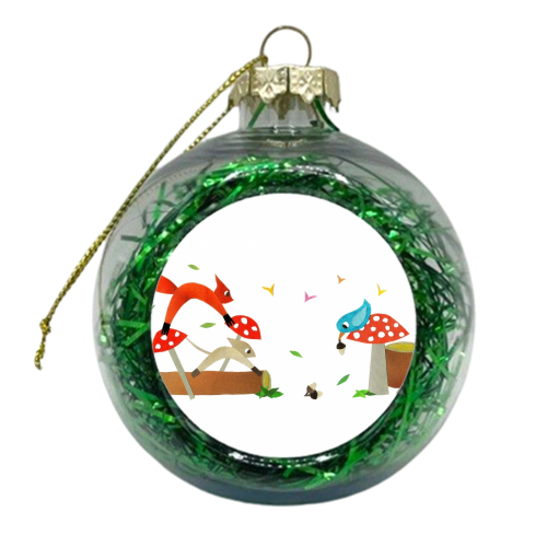 Eat and Run - xmas bauble by Natalie Stoten