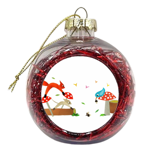 Eat and Run - xmas bauble by Natalie Stoten