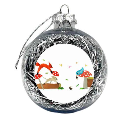 Eat and Run - xmas bauble by Natalie Stoten
