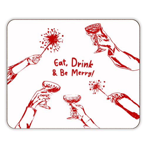 Eat, Drink, & be Merry Cocktails - designer placemat by EZbie