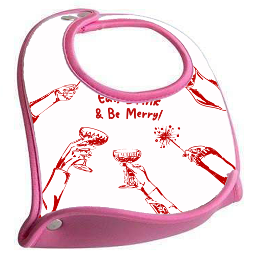 Eat, Drink, & be Merry Cocktails - feeding bib by EZbie