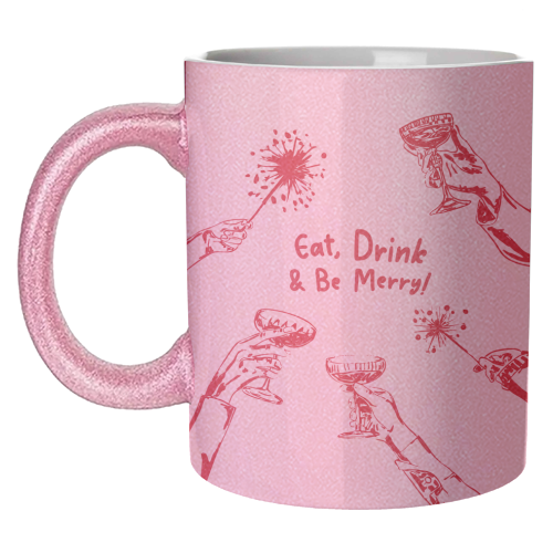 Eat, Drink, & be Merry Cocktails - unique mug by EZbie