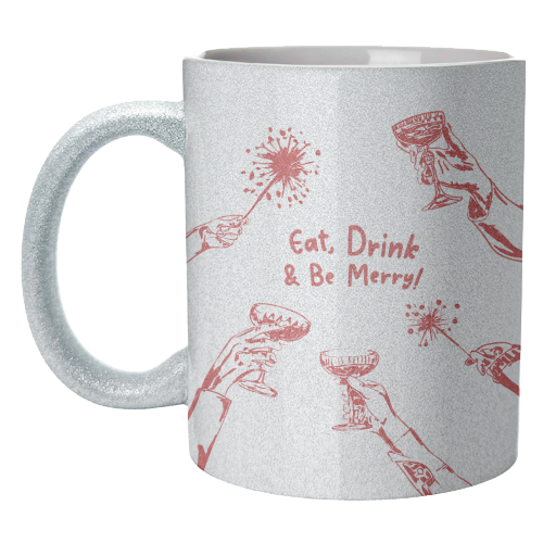 Eat, Drink, & be Merry Cocktails - unique mug by EZbie