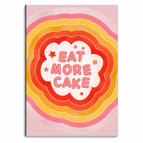 EAT MORE CAKE - personalised A4, A5, A6 notebook by Ania Wieclaw