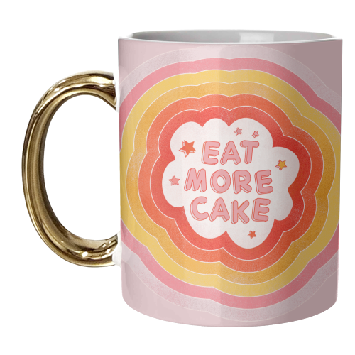 EAT MORE CAKE - unique mug by Ania Wieclaw