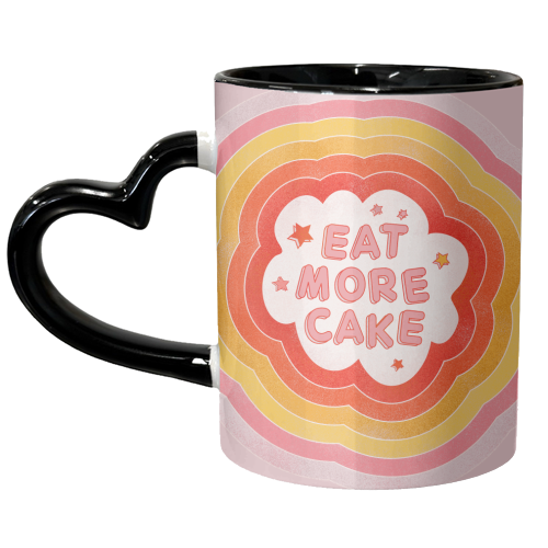 EAT MORE CAKE - unique mug by Ania Wieclaw