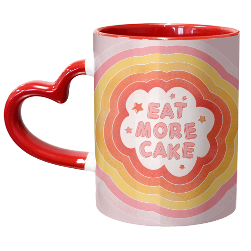 EAT MORE CAKE - unique mug by Ania Wieclaw