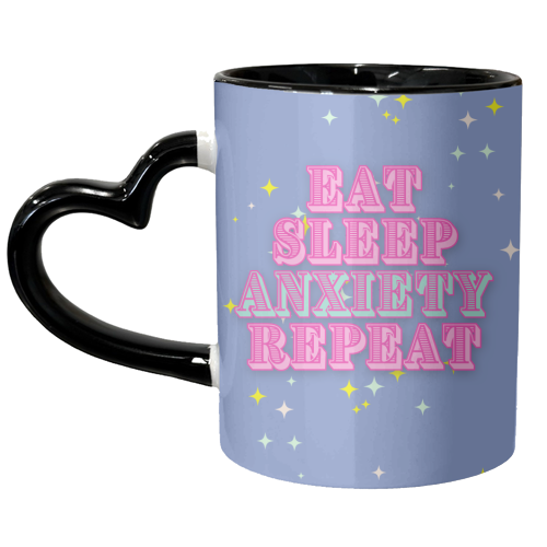 Eat Sleep Anxiety - unique mug by Nida Designs