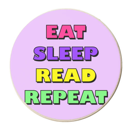 Eat, Sleep, Read, Repeat - personalised beer coaster by Adam Regester
