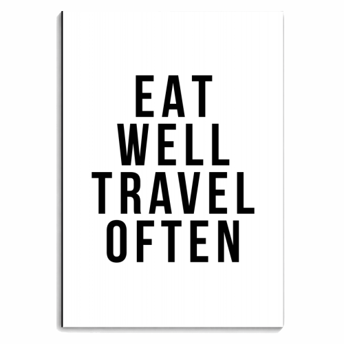 Eat Well Travel Often - personalised A4, A5, A6 notebook by Toni Scott