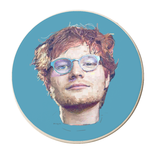 Ed - personalised beer coaster by Beverley Rae