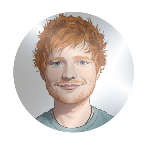 Ed Portrait - Circle Sticker by David Bond