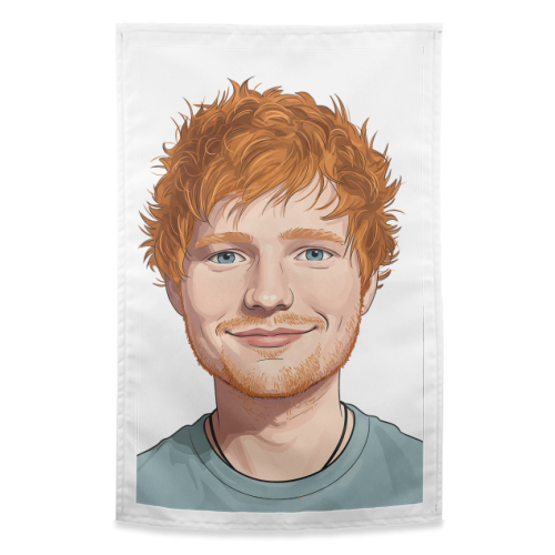 Ed Portrait - funny tea towel by David Bond