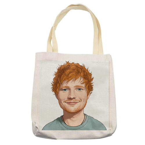 Ed Portrait - printed canvas tote bag by David Bond