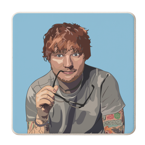 Ed Sheeran Collection - personalised beer coaster by Catherine Critchley.