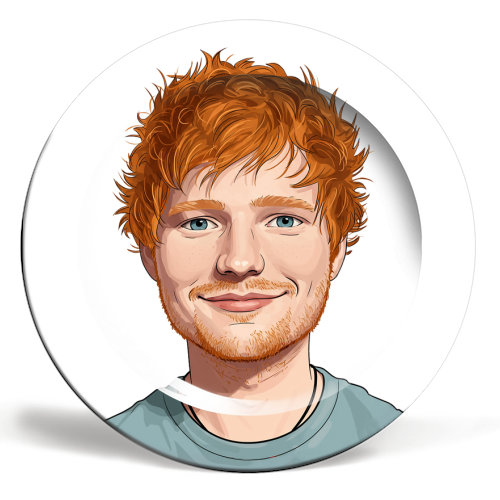 Ed Portrait - ceramic dinner plate by David Bond