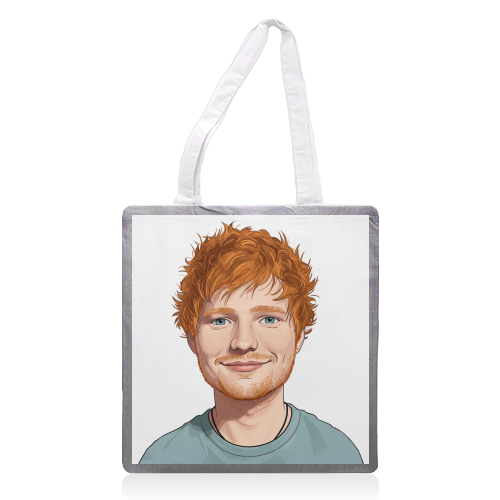 Ed Portrait - printed canvas tote bag by David Bond
