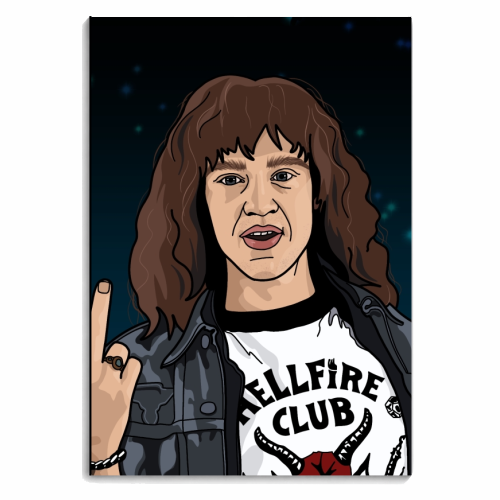 Eddie Stranger Things - personalised A4, A5, A6 notebook by The Girl Next Draw