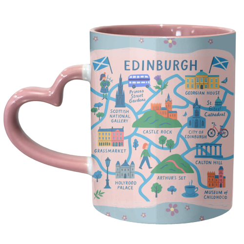 Edinburgh Artsy Map! - unique mug by The Yellow Box