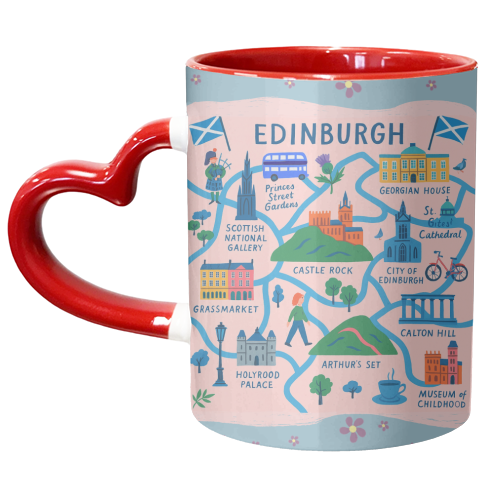 Edinburgh Artsy Map! - unique mug by The Yellow Box