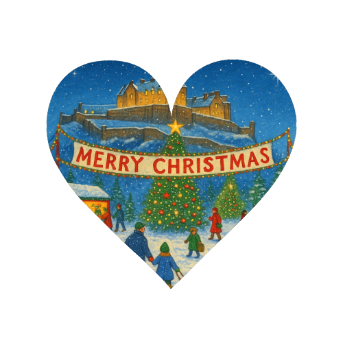 Edinburgh Castle at Christmas - Magnet by Ms Doodle