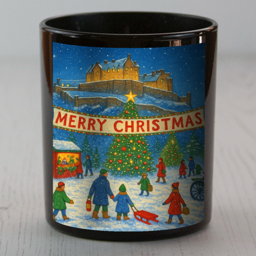 Edinburgh Castle at Christmas - scented candle by Ms Doodle