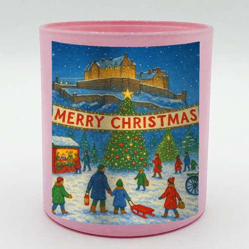 Edinburgh Castle at Christmas - scented candle by Ms Doodle