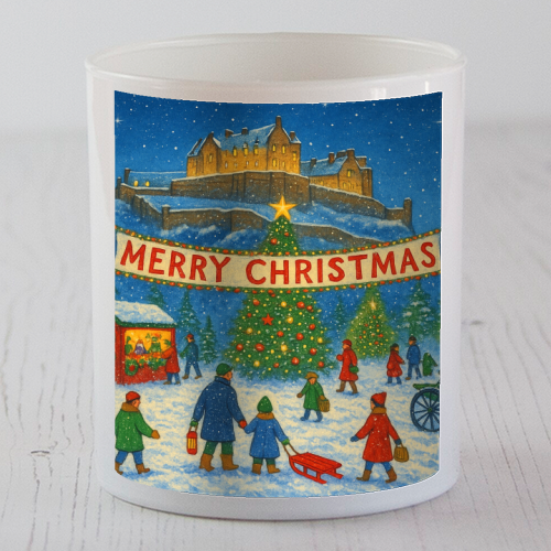 Edinburgh Castle at Christmas - scented candle by Ms Doodle