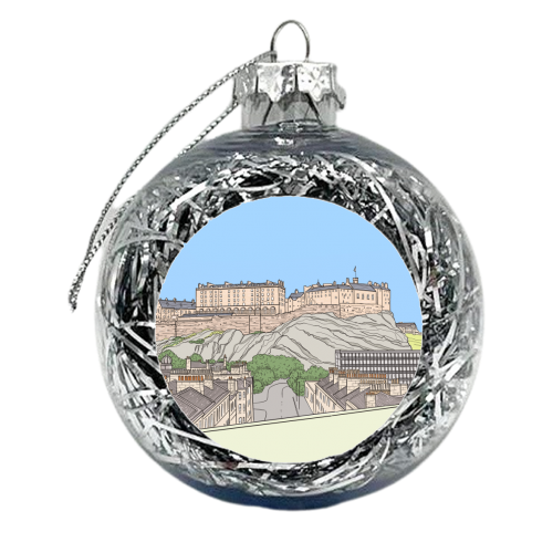 Edinburgh Castle (Scotland) & Surroundings - xmas bauble by Adam Regester