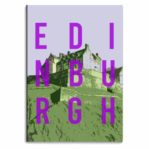 Edinburgh Castle typographic print - personalised A4, A5, A6 notebook by AP