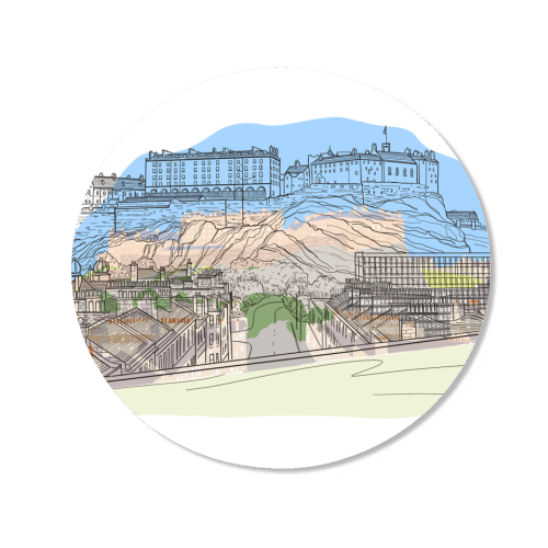 Edinburgh Castle watercolour - Magnet by Adam Regester