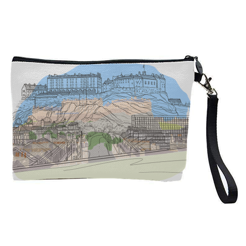 Edinburgh Castle watercolour - pretty makeup bag by Adam Regester