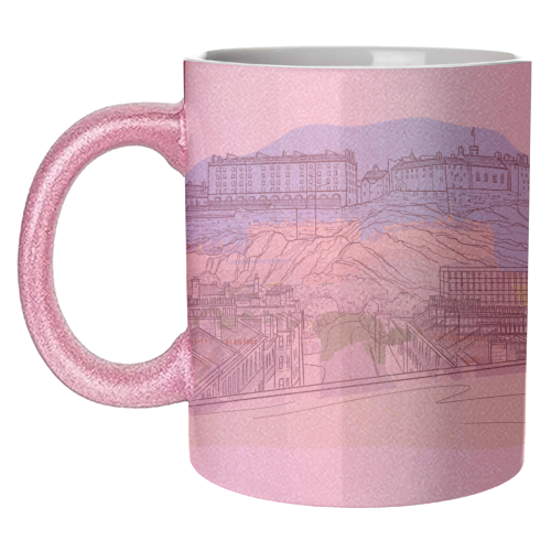 Edinburgh Castle watercolour - unique mug by Adam Regester