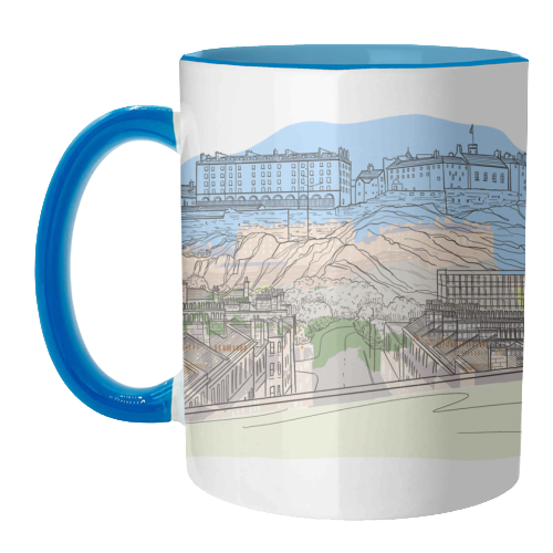 Edinburgh Castle watercolour - unique mug by Adam Regester