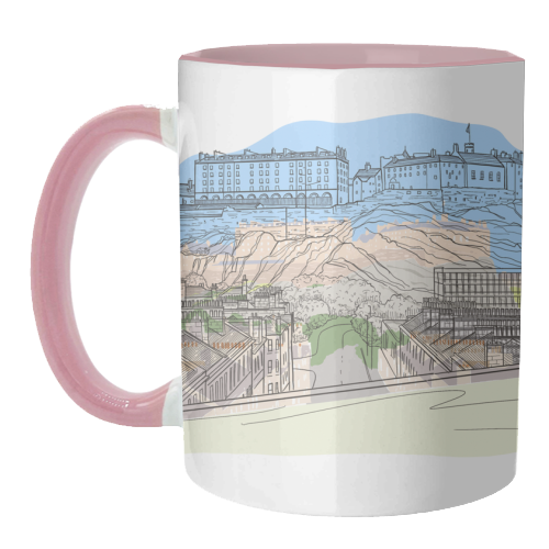 Edinburgh Castle watercolour - unique mug by Adam Regester