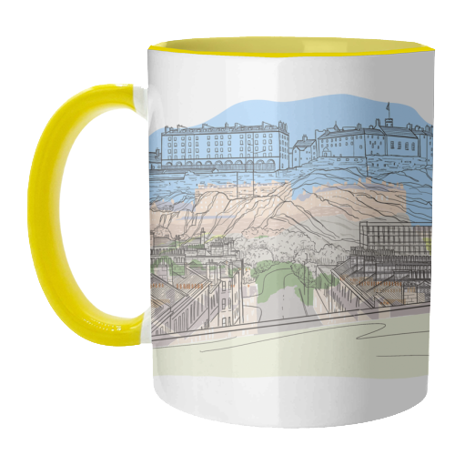 Edinburgh Castle watercolour - unique mug by Adam Regester