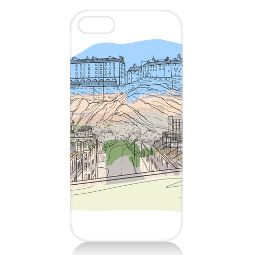 Edinburgh Castle watercolour - unique phone case by Adam Regester