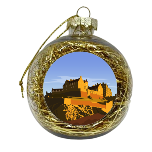 Edinburgh Castle - xmas bauble by Richard O'Neill