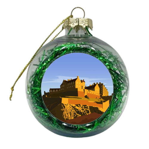 Edinburgh Castle - xmas bauble by Richard O'Neill